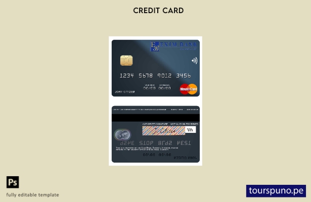 lista para imprimir plantilla de tarjeta mastercard de Djibouti Exim Bank